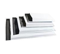 Rshuhx Mixed Mailing Postage Bags 50 Pcs Large Mailers White Opaque New Material Plastic Delivery Bags Big Self Seal Adhesive Strip Postage Bags for Clothes Gift Shipping