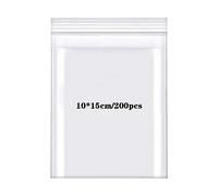Rshuhx Small Plastic Bags Resealable Clear Grip Seal Bags Heavy Duty Thicken 160μm 200pcs 10cmX15cm Little Sealable Bag Handy for Storage Nuts Cookies Jewellery Seeds Screws