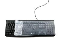 rSilicone Keyboard Cover Skin for Logitech K120 / MK120 Ergonomic Desktop USB Wired Keyboard, Transparent Dustproof Waterproof Protector Skin (K120 Clear)