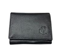 RSINC Genuine Leather Handmade Credit Card Id Wallet | Cash Trifold Driver's License Safe Compact Size | Gift for Valentine Day | Father's Day | Birthday | Raksha Bandhan BL 304 (Black)