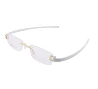 RSINC Rimless frame/eyeglass/Spectacle, Optical, Prescription, For Men And Women, Modern, Unisex, Business, Collage, Fashion, School, Ladies, Sports Gold - White 5069-50-18-140 TAG A1