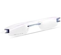 RSINC Rimless frame/eyeglass/Spectacle, Optical, Prescription, For Men And Women, Modern, Unisex, Business, Collage, Fashion, School, Ladies, Sports Blue White 5069-50-18-140 TAG A1