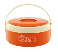 RSK Goods 3000ml Insulated Food Container - Leakproof Thermal Lunch Box with Stainless Steel Inner | BPA-Free | Warmer Storage Hot Pot | Large Capacity for Hot & Cold Meals (Orange)