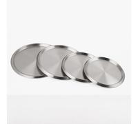 RSK Goods 4pcs Stainless Steel Hob Covers - Reusable Metal Oven Cooker Ring Protectors for Kitchen Stove - Heat-Resistant & Rustproof - Sleek Kitchen Surface Protector (Red, 17.5cm)