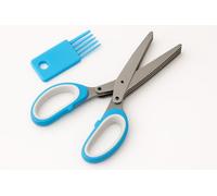 RSK Goods 5-Blade Herb Scissors with Cleaning Comb - Multipurpose Stainless Steel Herb Cutter for Chives, Parsley, Cilantro, Green Onions - Kitchen Gadget for Fast Herb Chopping Shredding (1- Pack)