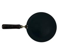 RSK Goods Iron Tawa Pan with Wooden Handle 24-32cm - Traditional Indian Roti, Chapati, Dosa Flatbread Pan, Pure Iron Cooking Griddle (26cm)