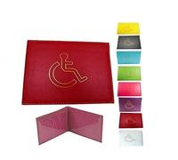 RSKGOODS New Soft Leather Disabled Badge Holder Wallet Disability Cover