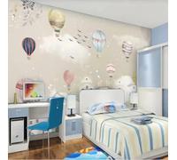 rskjdghshd Custom 3D Wall Mural City Buildings Hot Air Balloons Birds Wall Paper Children Room Background Decor-150Cmx105Cm
