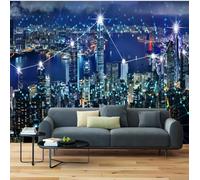 rskjdghshd Photo Wallpaper 3D Stereo Night Landscape Mural Living Room Dining Room Background Home Decor-150Cmx105Cm