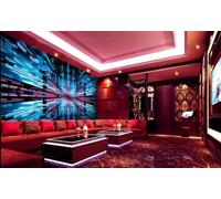 rskjdghshd Wallpaper 3D Infinite Space Cool Blue Light Nightclub Theme Music Bar Western Restaurant Background Wall Mural Afternoon Tea Coffee Shop Wallpaper,3D,200x140cm