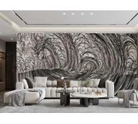 rskjdghshd Wallpaper Black Abstract Art Dragon Playing in Water Landscape Painting TV Sofa Living Room Background Wall Dining Room Bedroom Study Room Mural,3D,250x175cm