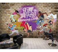 rskjdghshd Wallpaper Brick Wall Graffiti Hip-hop Club Decorative Painting Coffee Shop Restaurant Mural, 3D, 300x210cm
