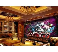 rskjdghshd Wallpaper Fashion Cool Space Music Dance Theme Bar Western Restaurant Background Wall Mural Afternoon Tea Coffee Shop Wallpaper,3D,350x245cm
