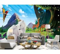rskjdghshd Wallpaper Hand-Painted Polar Bear elk Animal House Decoration Painting Coffee Shop Restaurant Mural, 3D, 200x140cm