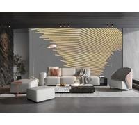 rskjdghshd Wallpaper Hand-Painted Simple Gray Irregular Square Line Drawing TV Sofa Background Wall Bedroom Living Room Study Room Mural,3D,430x300cm