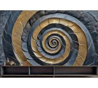 rskjdghshd Wallpaper Modern Golden Three-Dimensional Reincarnation Relief Art Texture Paint Rock Painting TV Sofa Background Wall Bedroom Living Room Study Mural,3D,430x300cm