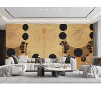 rskjdghshd Wallpaper Modern Minimalist Abstract Pattern Brown Line Art Painting Living Room Bedroom Background Wall Wallpaper Hotel Restaurant Coffee Shop Mural,3D,430x300cm