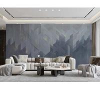 rskjdghshd Wallpaper Modern Minimalist Gray Diamond Art Geometric Pattern TV Sofa Living Room Background Wall Dining Room Bedroom Study Room Mural,3D,150x105cm
