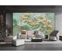 rskjdghshd Wallpaper Modern Minimalist Off-White Elk Jade Relief Landscape Painting TV Sofa Background Wall Bedroom Living Room Study Room Mural,3D,200x140cm