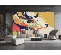 rskjdghshd Wallpaper Modern Minimalist Painted Art Cow Landscape Painting TV Sofa Background Wall Bedroom Living Room Study Mural,3D,430x300cm