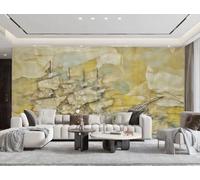 rskjdghshd Wallpaper Modern Minimalist Smooth Sailing Gilt Ship Art Scenery Living Room Bedroom Background Wall Wallpaper Hotel Restaurant Coffee Shop Mural,3D,400x280cm