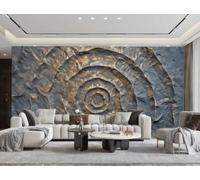 rskjdghshd Wallpaper Modern Retro Copper Paint Reincarnation Art Rock Texture Painting TV Sofa Background Wall Bedroom Living Room Study Mural,3D,250x175cm