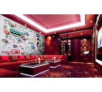 rskjdghshd Wallpaper Personalized White Brick Wall Graffiti Music Symbol Theme Western Restaurant Background Wall Mural Afternoon Tea Coffee Shop Wallpaper,3D,250x175cm
