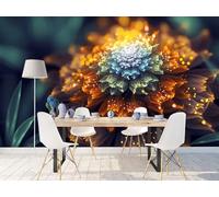 rskjdghshd Wallpaper Simple Abstract Lines Roses Living Room Decoration Painting Coffee Shop Restaurant Mural, 3D, 300x210cm