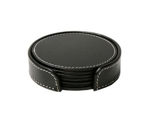 Ørskov - Coasters Round 6 Pcs, Black - Black