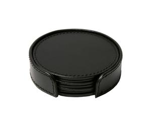 Ørskov - Coasters Round 6 Pcs, Black - Black