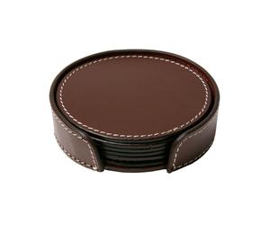 Ørskov - Coasters Round 6 Pcs, Brown - Brown
