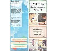 RSL 11 Plus Books 11+ Comprehension - Practice English Papers & Detailed Answers Volume 1@ 2019@Paperback - 20 Sept
