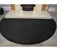 RSM RUGS Half Moon Semi Circle Floor Rugs Rug Carpet Mat Cheap (Black)