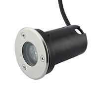 RSN® 1W LED Underground Light Outdoor Recessed Buried Lighting IP65 Cool White 6000K 12V Aluminum Tempered Glass Inground Lamp for Garden Landscape Pathway