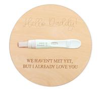 RSOLIET Pregnancy Announcement For Dad - Creative Baby Surprise Announcement, Hi Daddy Test Souvenir Wooden Sign, Revealing Pregnancy To Husband, You Are Going To Be A Dad Wooden Board (Hello Daddy)