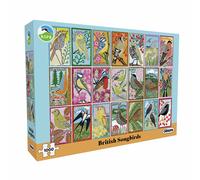 Gibsons RSPB British Songbirds 1000 Piece Jigsaw Puzzle for Adults - Vibrant Montage of UK Birds, Wildlife, Nature Art by Kate Heiss - Sustainably Made in the UK/EU