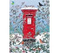 RSPB Charity Christmas Cards - Pack of 5 - Snowy Woodland Animals - Made in The UK - Eco-Friendly - Premium Gloss Finish (Red Postbox Wildlife)