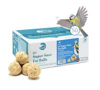 RSPB - Fat Balls for Wild Birds, High Energy Suet Balls, Made in the UK, Delicious and Nutritious Bird Food, Suitable for Year-Round Feeding (Box of 50)