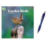 RSPB Garden Birds Wall Calendar 2026 + EXCLUSIVE LIMITED EDITION PEN