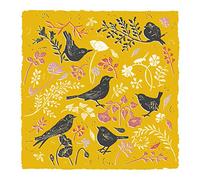 RSPB Natures Print Card - Floral Pattern Birds