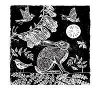 RSPB Natures Print Card - Hare & Moon