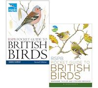 RSPB Pocket Guide to British Birds Second edition By Simon Harrap & RSPB Pocket Guide to British Birds By Marianne Taylor 2 Books Collection Set