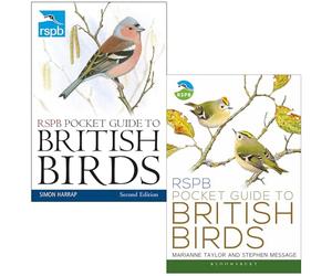 RSPB Pocket Guide to British Birds Second edition By Simon Harrap & RSPB Pocket Guide to British Birds By Marianne Taylor 2 Books Collection Set