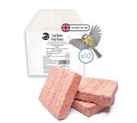 RSPB - Suet Blocks for Wild Birds, Wild Bird Food with Premium Ingredients, Made in the UK, Healthy and Nutritious, Suitable for Year-Round Feeding (Fruity Flavour) (10 x 280g)