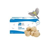 RSPB Super Suet Fat Balls for Wild Birds - 50 Beige Balls, Net-Free, Sustainably Sourced, Premium Recipe