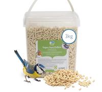 RSPB - Winter Super Suet Pellets, Wild Bird Food for Small Birds, Robins, and Common Garden Breeds, High Energy and Protein with Mealworms, Suitable for Year-Round Feeding, Made in the UK (3kg Tub)