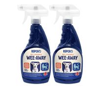 RSPCA 2 x 500ml Pet Stain and Odour Remover Wee Away | Pet Friendly |