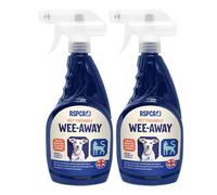 RSPCA 2 x 500ml Pet Stain and Odour Remover Wee Away | Pet Friendly | Probiotic Cleaning - Discourage From Repeat Marking