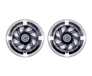 RSProRiders - 2 X Push Scooter 120mm LED WHEELS With Flashing Lights Compatible with JD BUG CLASSIC STREET 120