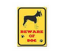 RSPYOAG Beware of Dog Metal Sign, Warning Dog Tin Sign for Home Lndoor Or Outdoor Use Decor-12x16inch-Tin Sign